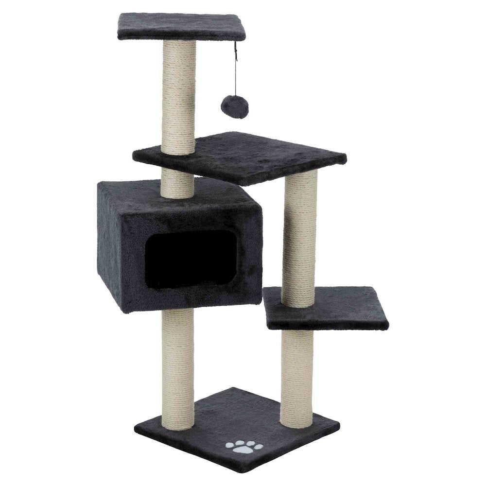 Palamos Plush & Sisal 4-Level 43" Cat Tree with Scratching Posts & Condo, Gray
