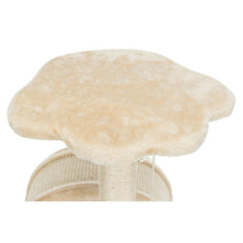 Vitoria Plush & Sisal 17" Cat Scratching Post with Platform, Beige