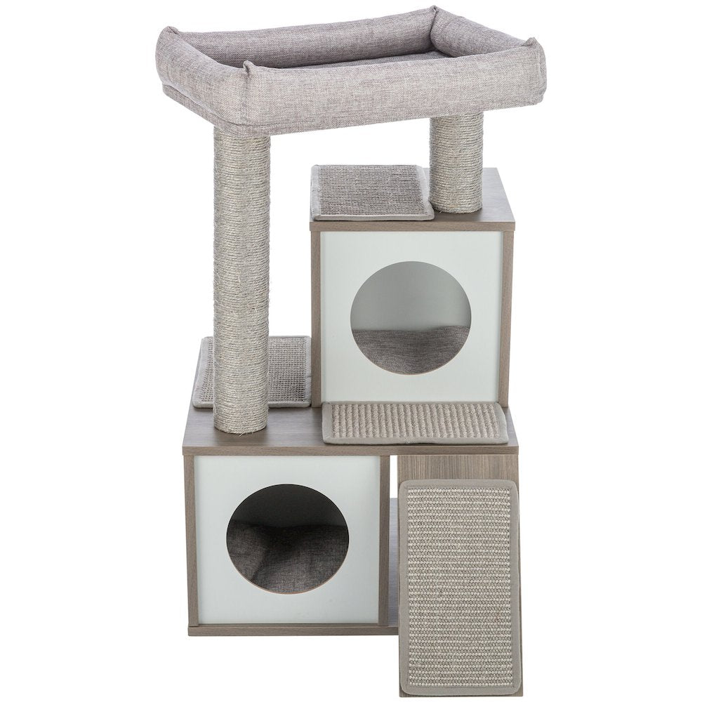 Mali Sisal & Wood 34" Cat Tree with Scratching Posts & Pads, Condos, Ramp