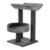 Isaba Plush 2-Level 24.4" Cat Tree with Sisal Scratching Posts, 2 Perch