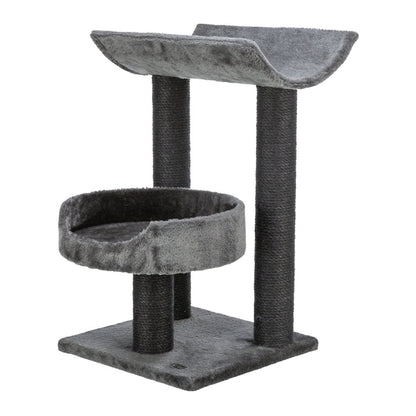 Isaba Plush 2-Level 24.4" Cat Tree with Sisal Scratching Posts, 2 Perch