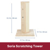 Soria Plush & Sisal 31.5" Square Scratching Posts, Cat Toys for Hunting, Beige