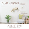 XXL Multi-Level Wall Mounted Cat Perch-Step, 3 Piece Set, Gray-White