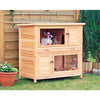 Natura Double Weatherproof Outdoor 2-Story Wooden Small Animal Hutch