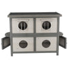 natura 2-Story Weatherproof Elevated Outdoor Cat Shelter with Balcony, Gray