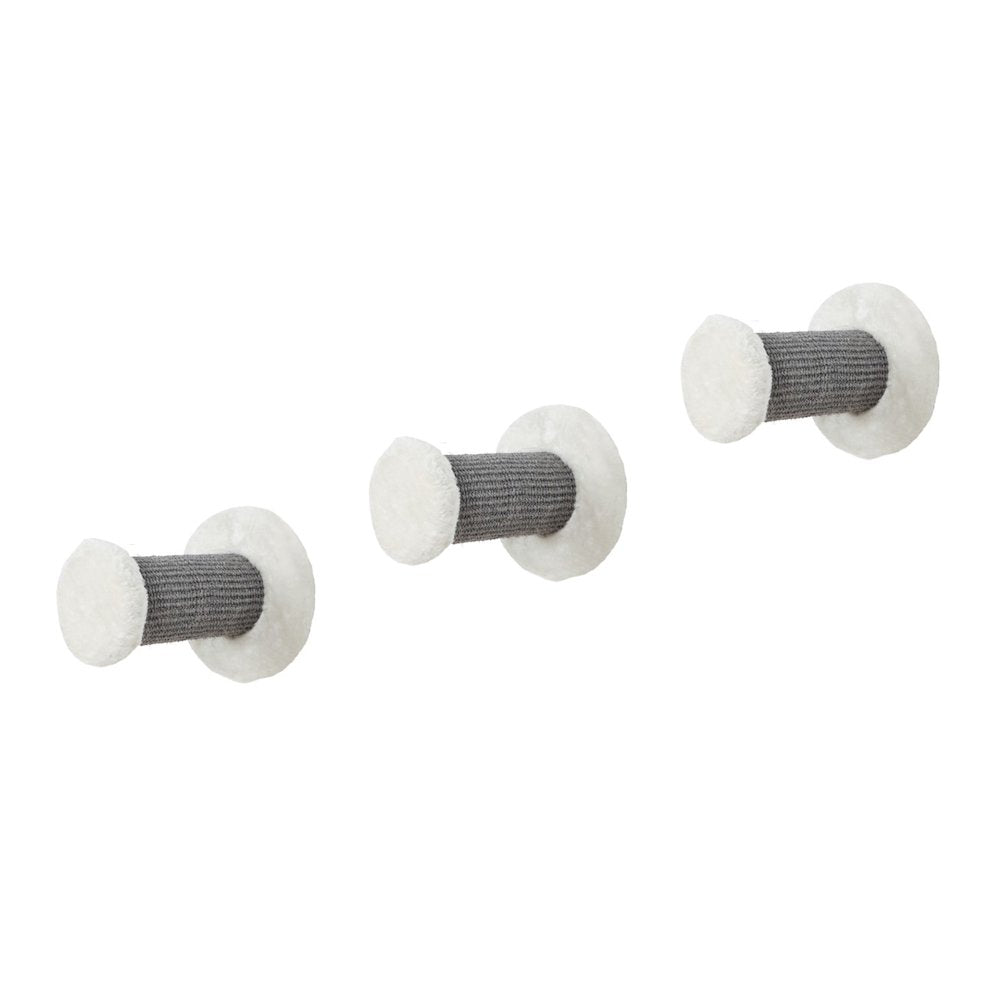 XXL Multi-Level Wall Mounted Cat Perch-Step, 3 Piece Set, Gray-White
