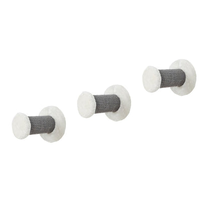 XXL Multi-Level Wall Mounted Cat Perch-Step, 3 Piece Set, Gray-White