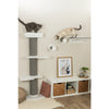 Acadia Plush & Sisal 3-Level 63" Cat Tree, Scratching Posts, Wall Brackets, Gray