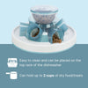 Tunnel Slow Feeder for Cats, Interactive Cat Toy, Pet Food Dispenser, Blue