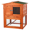 Weatherproof Outdoor 2-Story Wooden Small Animal Hutch with Run & Pull-Out Tray