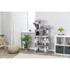 Eduardo Plush & Sisal 4-Level 57.1" Cat Tree with Scratching Posts & Condo, Gray