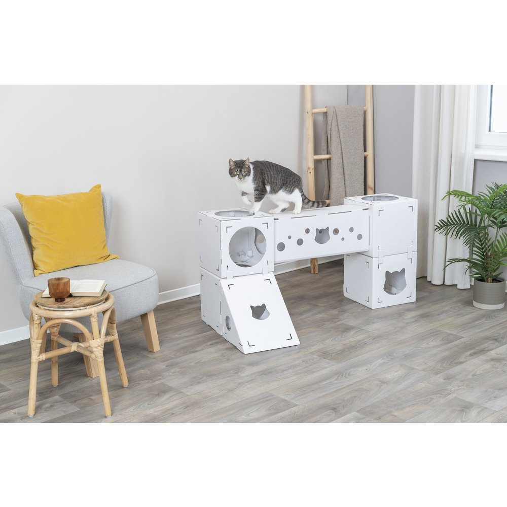Finca Felice Indoor Modular Cardboard Cat Condo, Cat Play Tower