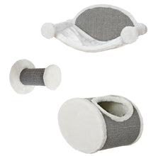 Liam Multi-Level Wall Mounted Cat Perch-Lounge Set, Gray