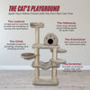 Fabiola Plush & Sisal 65" Cat Tower Scratching Posts Condo Hammocks Platforms