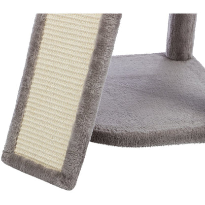 Adriana Plush & Sisal 3-Level 41.7" Cat Tree with Scratching Posts & Condo, Gray