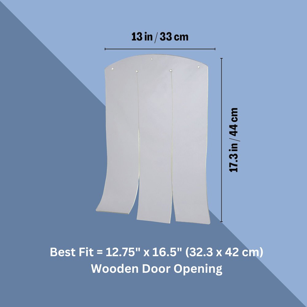 natura 13 x 17.3" Vinyl Door Flaps for Wooden Outdoor Dog Houses, Clear Plastic