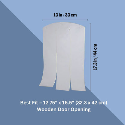 natura 13 x 17.3" Vinyl Door Flaps for Wooden Outdoor Dog Houses, Clear Plastic