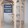 natura Weatherproof Wooden Cattery with 3 Perches, 44L x 70.9W x 31.5H, Gray