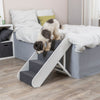 Adjustable 4-Step Pet Stairs, White
