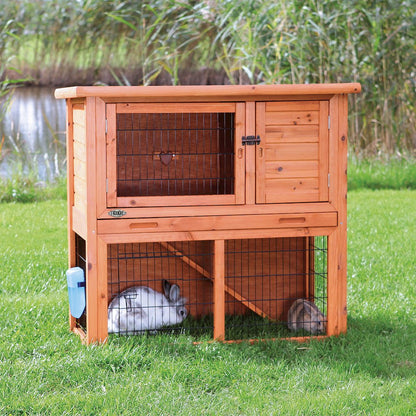 Weatherproof Outdoor 2-Story Medium Wooden Small Animal Hutch