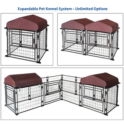 Deluxe Outdoor Dog Kennel, Small