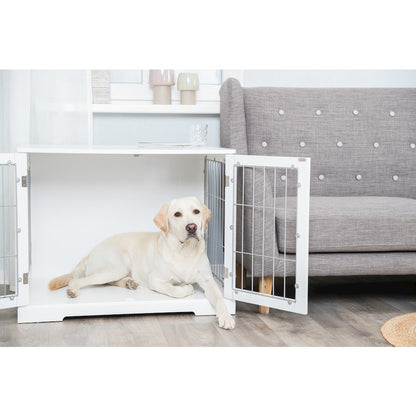 32.7" Dog Crate, Wooden Indoor Kennel Furniture for Medium Dogs Up to 50 lb