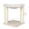 Baza Jute 19.7" Cat Scratching Posts with Hammock & Hanging Cat Toy, Cream