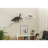 Multi-Level Wall Mounted Cat Perch with Bridge, White