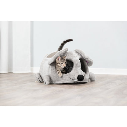 Lukas Plush Indoor Cat Condo with Sisal Scratching Surface & Removable Cushion