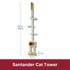 Santander Plush & Sisal Adjustable 96"-108" Cat Tower with Scratching Posts