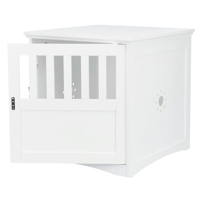 1-Door 20" Wooden Indoor Furniture Style Crate for Small Dogs, White