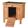 Outdoor Wooden Small Animal Home with Hinged Roof, Raised Floor for Rabbits