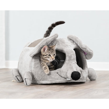 Lukas Plush Indoor Cat Condo with Sisal Scratching Surface & Removable Cushion