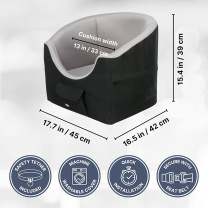 Pet Booster Seat, Travel Cat Bed, Dog Car Seat Ideal for Small Dogs and Cats