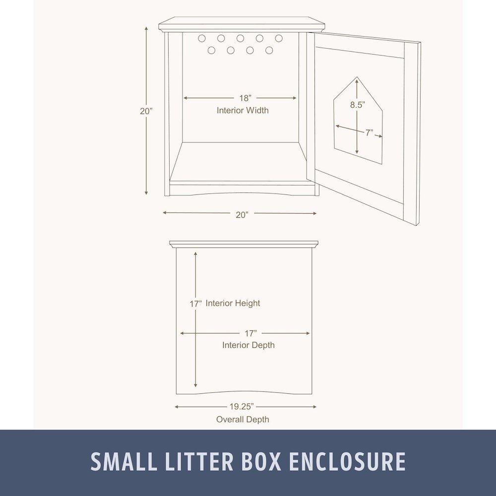 Small Cat Litter Box Enclosure Hidden Litter Indoor Cat Furniture Pet Home