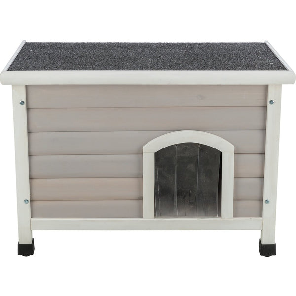 Classic Elevated Weatherproof Cat House, 2 Cover Openings, Indoor-Outdoor