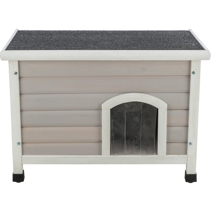 Classic Elevated Weatherproof Cat House, 2 Cover Openings, Indoor-Outdoor
