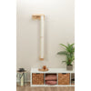 Wall Set 1 Wall Mounted Sisal Cat Scratching Post with Ledge, Natural