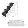 Adjustable 4-Step Pet Stairs, White