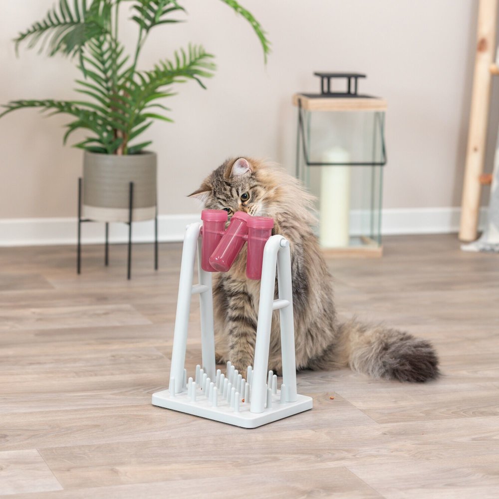 Mad Scientist Turn Around Strategy Game Cat Puzzle Toy, Treat Dispenser