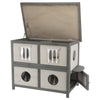 natura 2-Story Weatherproof Elevated Outdoor Cat Shelter with Balcony, Gray