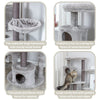 Anna Plush & Sisal 50" Cat Tree Scratching Posts Condos Hammocks Perches Cat Toy