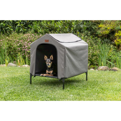 2-in-1 Elevated Portable Dog House or Dog Cot & Tent for Small-Medium Dogs