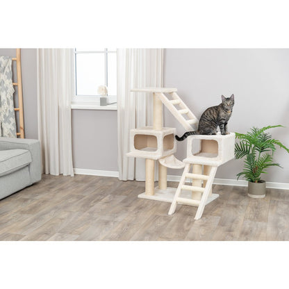 Malaga Sisal 3-Level 43" Cat Tree with Scratching Posts, Condos & Ladders, Beige