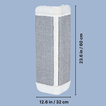 Wall Mount Sisal Scratching Board for Corners, Vertical Cat Scratcher, Gray