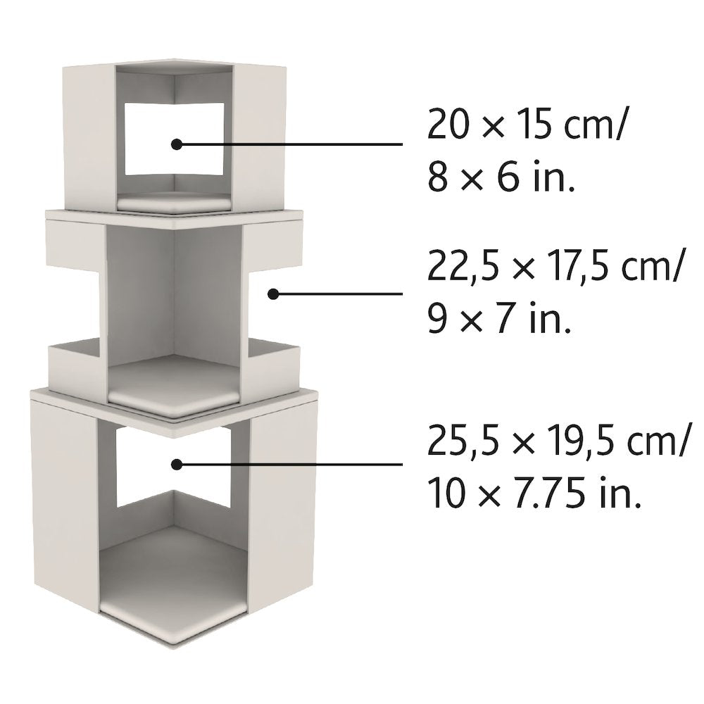 Lilo Plush & Sisal 3-Level 48.4" Cat Condo Tower with Removable Cushions, Brown