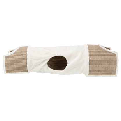 Sisal & Plush 1-Level 11.8" Cat Condos with Scratching Surface, Tunnel & Cat Toy