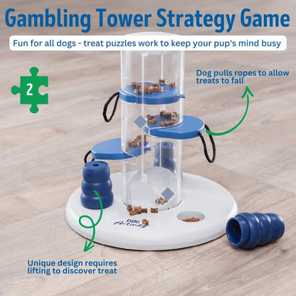 Dog Gambling Tower Strategy Game, Level 1, Beginner Dog Puzzle Toy