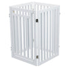 4-Panel Foldable Wood Freestanding Pet Gate, Walk Thru Door, Expands to 80"