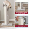 Soria Plush & Sisal 31.5" Square Scratching Posts, Cat Toys for Hunting, Greige